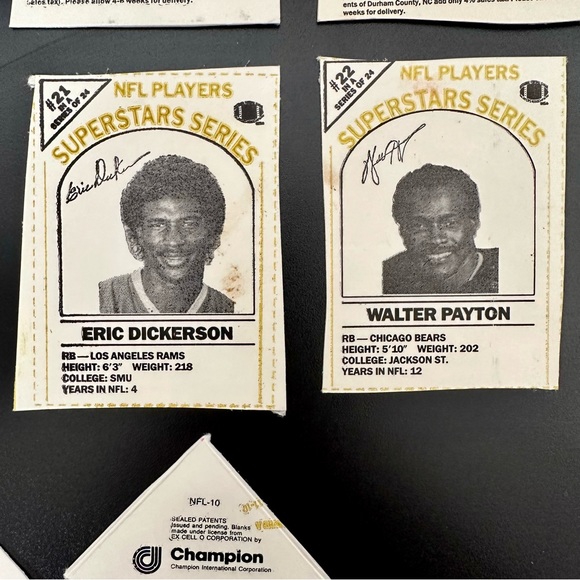 1986 NFL Players Superstar Series Milk Carton Cards Lot of 8 -John Elway, Payton - Picture 5 of 10